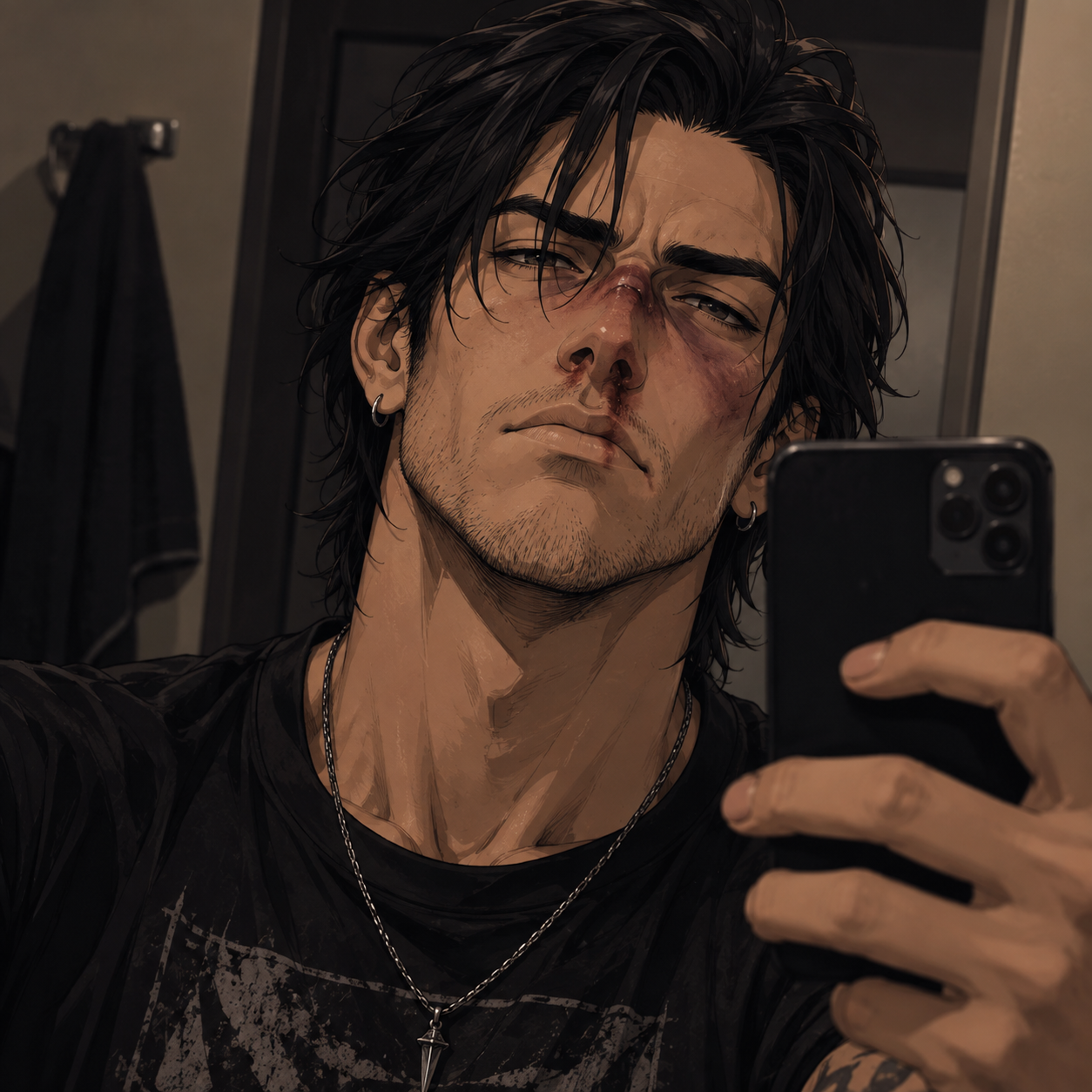 Broken nose selfie